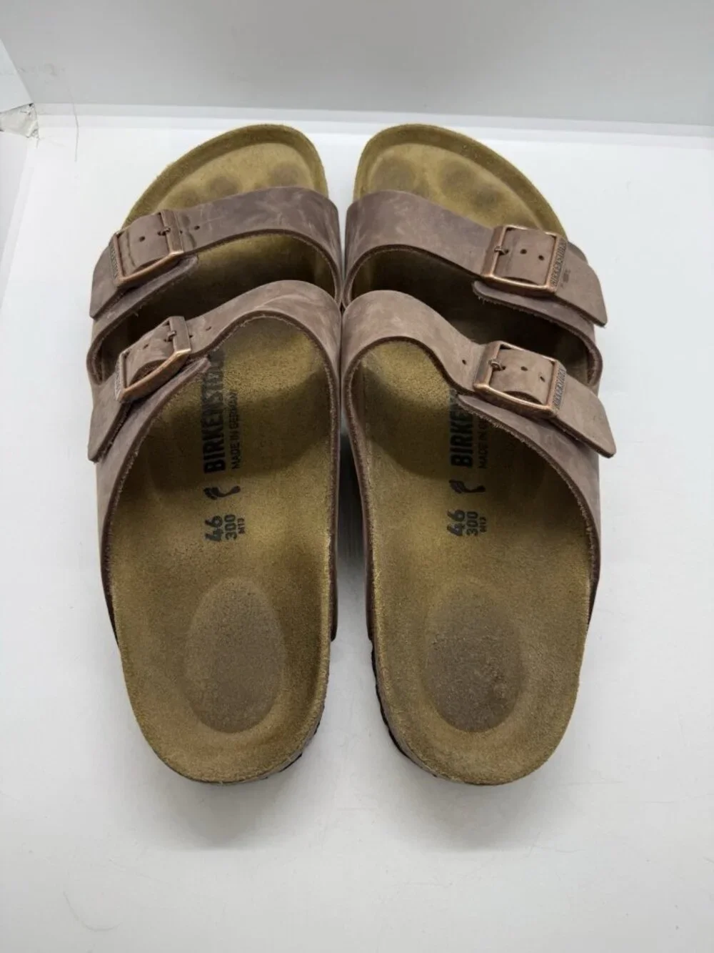Birkenstock Arizona Soft Footbed Oiled Leather Sandals Men's Shoes Sz 46 M 13
